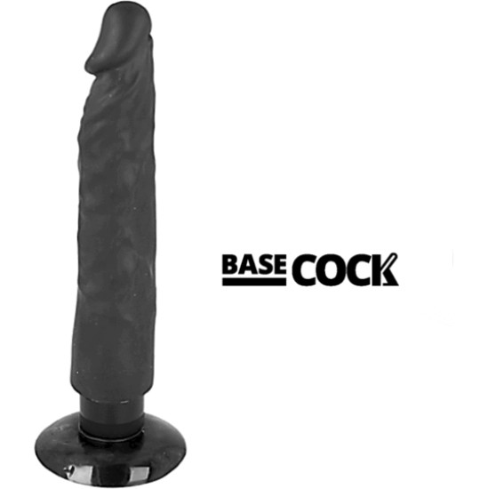 Basecock REALISTIK VIBRAATOR 2-1 MUST 20 CM