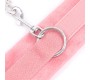 Intoyou Bdsm Line Handcuffs with Velcro with Long Fur Pink