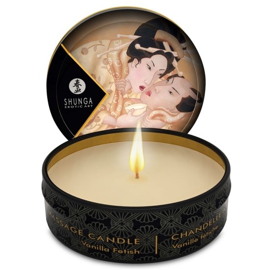 Shunga Candles SHUNGA - MINI GLONOJIMAS CANDELIGHT VANILĖS MASAŽINĖ ŽVAKĖ 30 ml