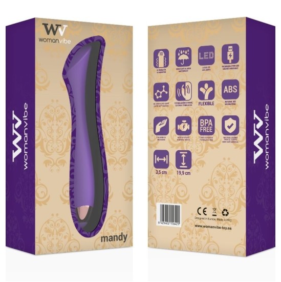 Womanvibe MANDY "K" POINT SILICONE RECHARGEABLE VIBRATOR