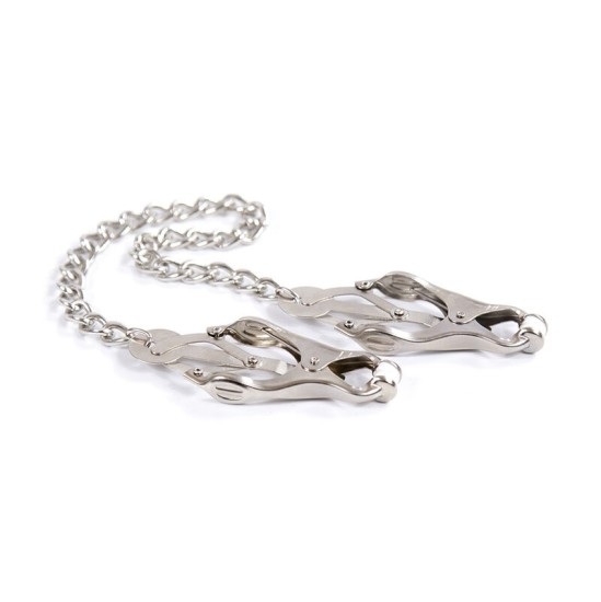 Ohmama Fetish METAL CLAMPS WITH CHAIN