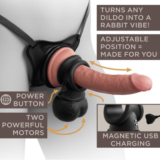 King Cock ELITE - RING WITH TESTICLE VIBRATING SILICONE