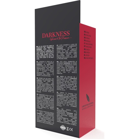 Darkness Bondage DARKNESS - STRAIGHT RED MASK