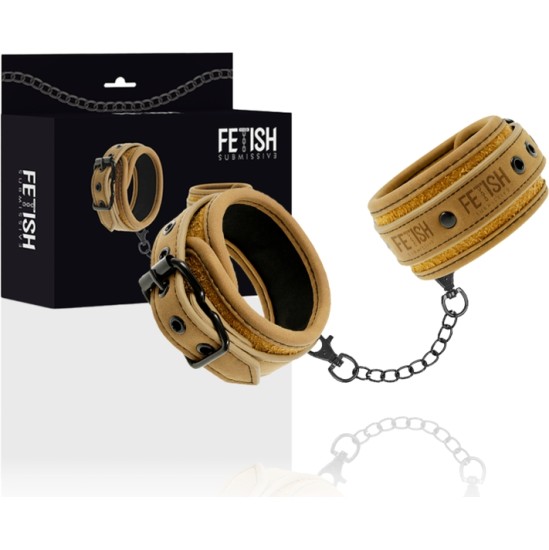 Fetish Submissive Origin FETISH SUBMISSIVE ORIGEN - VEGAN LEATHER HANDCUFFS WITH NEOPRENE LINING