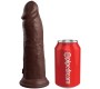 King Cock ELITE - REĀLISTS SILIKONA DILDO 20,3 CM BRŪNA