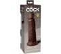 King Cock ELITE - REĀLISTS SILIKONA DILDO 20,3 CM BRŪNA