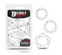 Beast Rings Komplektā 3 dzimumlocekļa gredzeni ar fāzēm, elastīgi caurspīdīgi