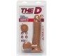 The D By Doc Johnson Kahe tihedusega dildo Perfect D koos munanditega 8 karamell