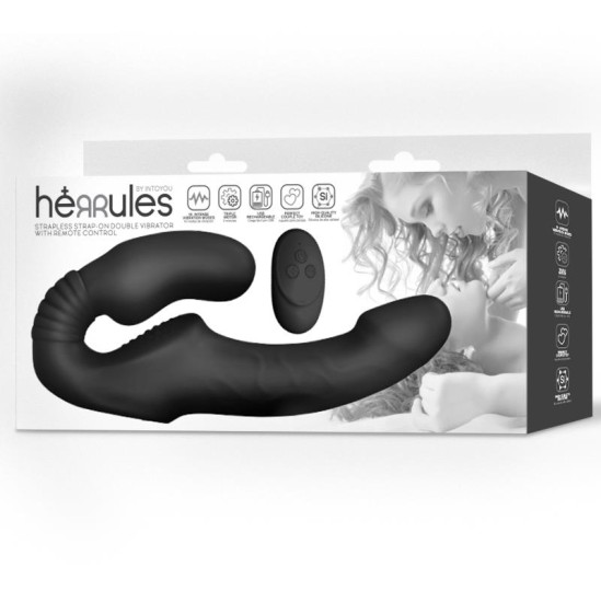 Herrules Strapless Strapon Double Vibrator with Remote Control