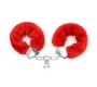 Intoyou Bdsm Line Furry Metal Handcuffs Red