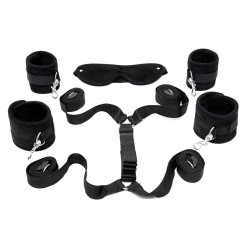 Bondage Play Zem matrača ierobežotājkomplekts melns