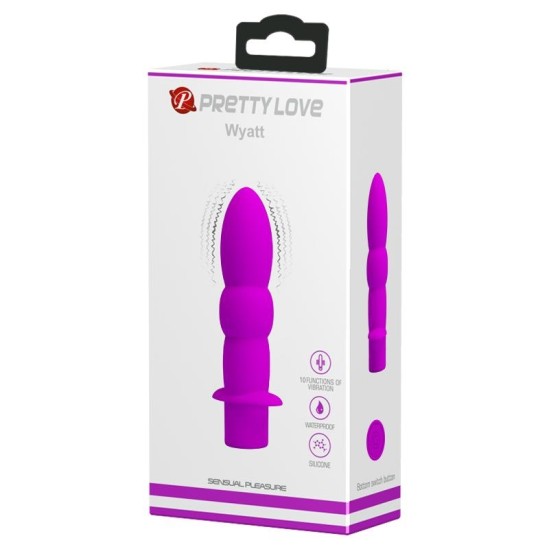 Prettylove Wyatt Butt Plug 10 Vibrating Functions Roosa