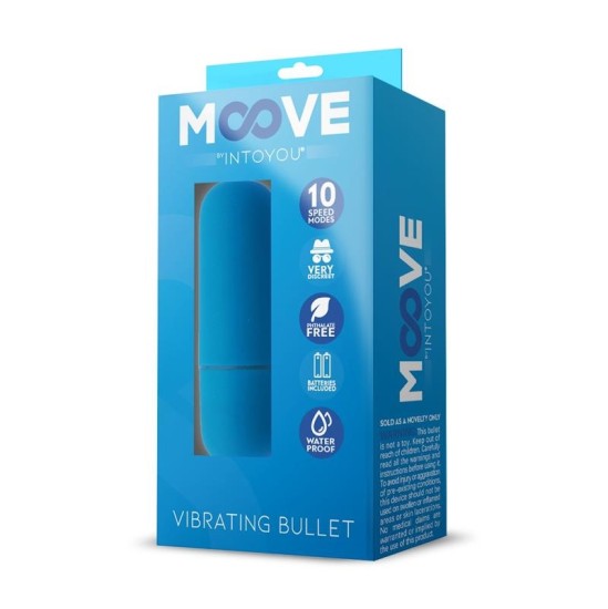 Moove Vibrating Bullet 10 Functions Blue