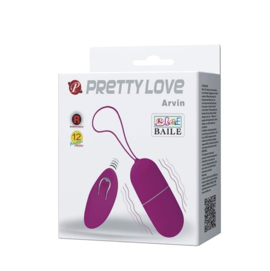 Prettylove Vibrējošā ola Arvin Purple