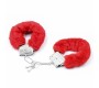 Intoyou Bdsm Line Furry Metal Handcuffs Red