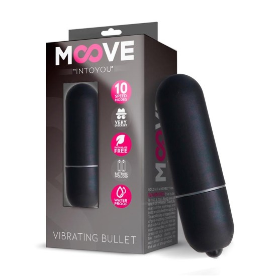 Moove Vibrating Bullet 10 Speeds Black