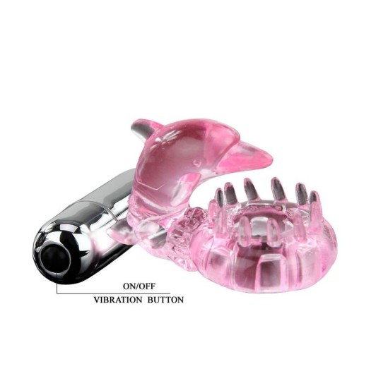 Baile Vibrating Cock Ring Love Dolphig Ring Pink