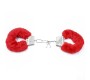 Intoyou Bdsm Line Furry Metal Handcuffs Red