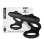 Tardenoche Denver Double Cockring with Vibrating Bullet USB Silicone Black