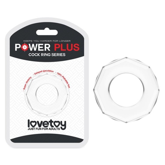 Lovetoy Кольцо для пениса Power Plus прозрачное