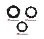 Beast Rings Set of 3 Cock Ring Beaded Flexible Black