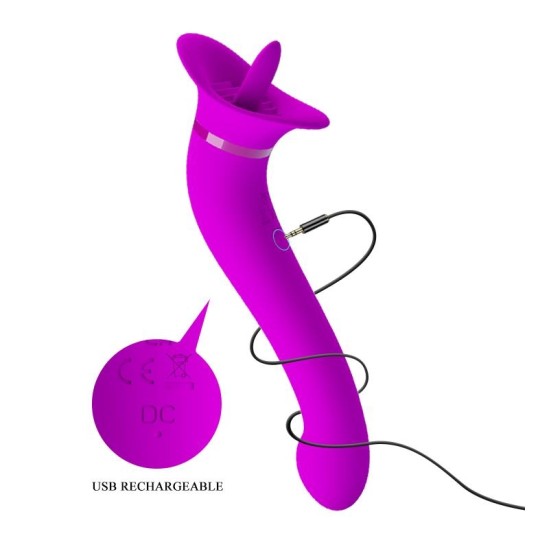 Prettylove Faust Licking Vibrator USB