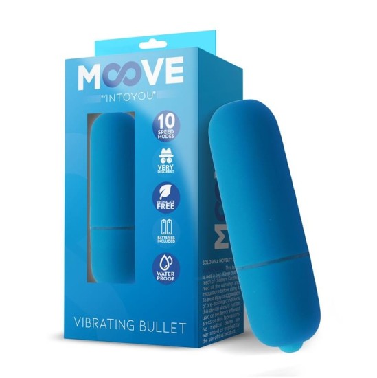 Moove Vibrating Bullet 10 Functions Blue