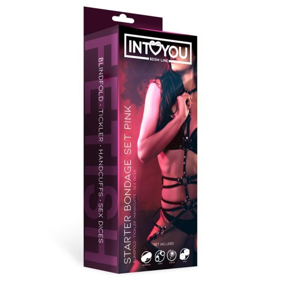 Intoyou Bdsm Line Starters Bondage Set 4 Pieces Pink