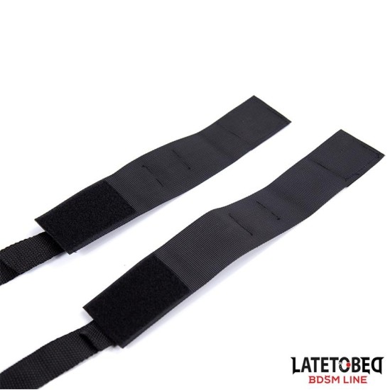 Latetobed Bdsm Line Nailono Velcro lovos atramos su plastikiniu kabliuku