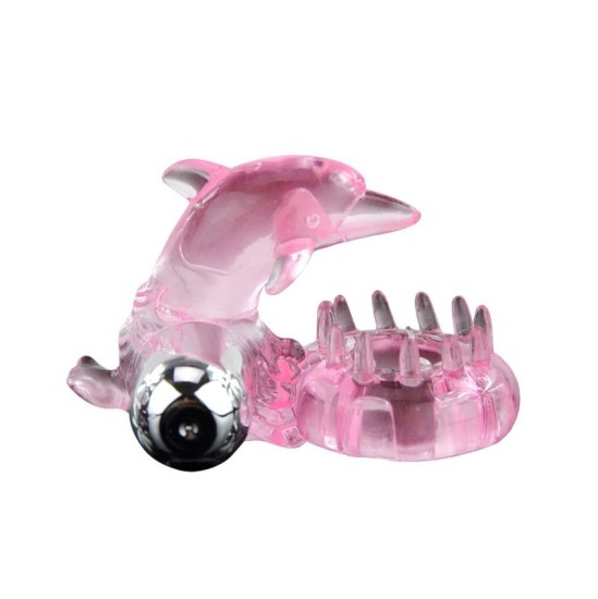 Baile Vibrating Cock Ring Love Dolphig Ring Pink