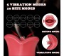 Action Ember Licking un Vibrating Mouth Shape Massager USB silikona