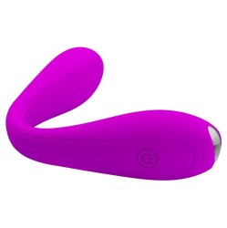 Prettylove Yedda vibrators, saliekams USB silikona violets