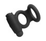 Tardenoche Denver Double Cockring with Vibrating Bullet USB Silicone Black