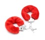 Intoyou Bdsm Line Furry Metal Handcuffs Red