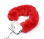 Intoyou Bdsm Line Furry Metal Handcuffs Red