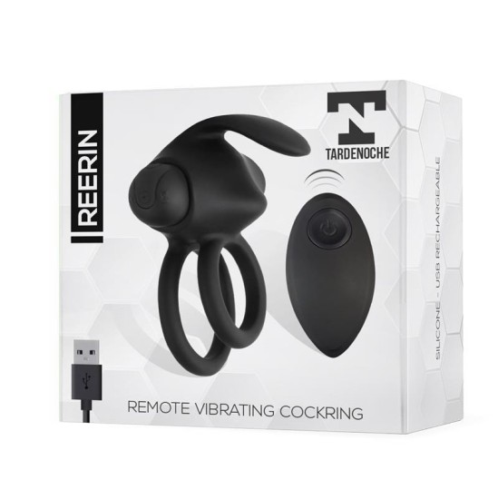 Tardenoche Reerin Dual Vibrating Ring USB Remote Control USB Silicone