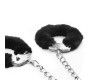 Lovetoy Furry Metal Ankle Cuffs Black