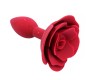 A-Gusto Rose Silicone Butt Plug Red