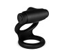 Tardenoche Denver Double Cockring with Vibrating Bullet USB Silicone Black