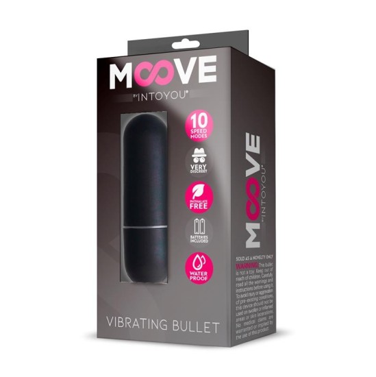 Moove Vibrating Bullet 10 Speeds Black