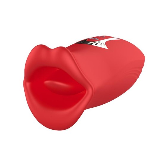 Action Ember Licking un Vibrating Mouth Shape Massager USB silikona