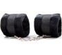 Intoyou Bdsm Line Handcuffs with Velcro with Long Fur Black