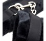 Intoyou Bdsm Line Handcuffs with Velcro with Long Fur Black