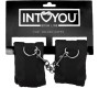 Intoyou Bdsm Line Handcuffs with Velcro with Long Fur Black