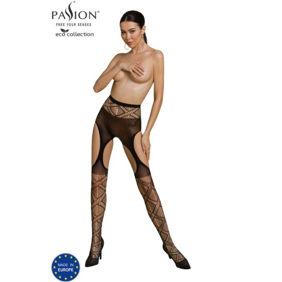 Passion Woman Garter & Stock PASSION - ECO COLLECTION БОДИСТОКЛИНГ ECO S005 ЧЕРНЫЙ