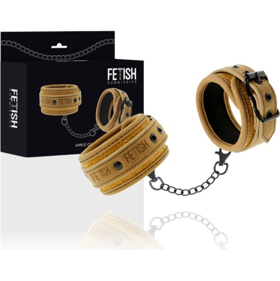 Fetish Submissive Origin FETISH SUBMISSIVE ORIGEN - VEGAN LEATHER ANKLE CUFFS WITH NEOPRENE LINING