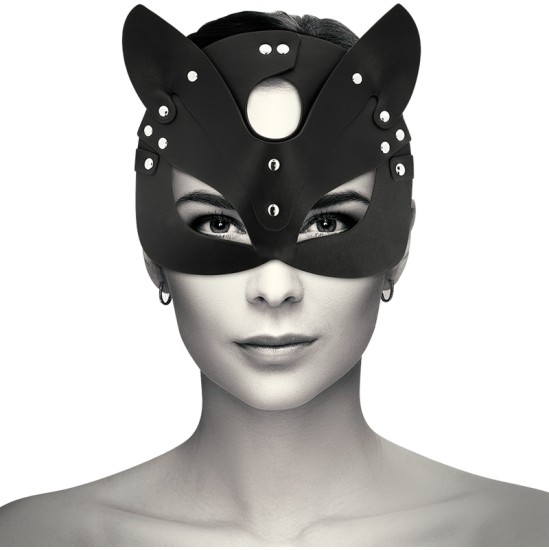 Coquette Accessories COQUETTE CHIC DESIRE - VEGAN LEATHER MASK WITH CAT EARS