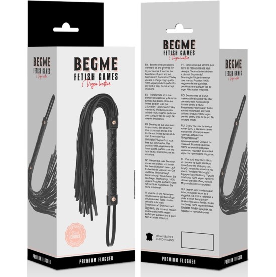 Begme Black Edition BEGME - ФЛОГГЕР ИЗ ВЕГАНСКОЙ КОЖИ, ЧЕРНОЕ ИЗДАНИЕ