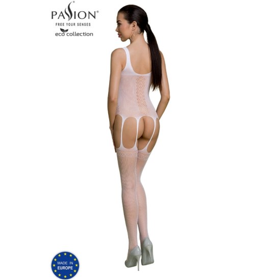 Passion Woman Bodystockings PASSION - ECO COLLECTION BODYSTOCKING ECO BS007 WHITE