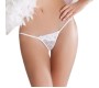 Passion Woman Panties & Thong PASSION G-STRING VALGE ÜKS SUURUS PITSIGA